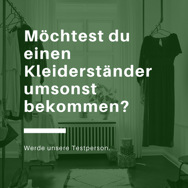 Werde unsere Testperson und bekomme einen kostenlosen Kleiderständer! - Rackbuddy.de