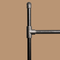 Stock Sale Marlow - Wall-mounted clothes rail with shelf Detail der Rohrverbindung in Galerieposition 1 vor braunem Hintergrund