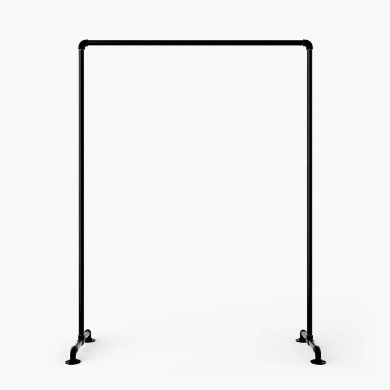 Black Roscoe - Free standing clothes rack in water pipes