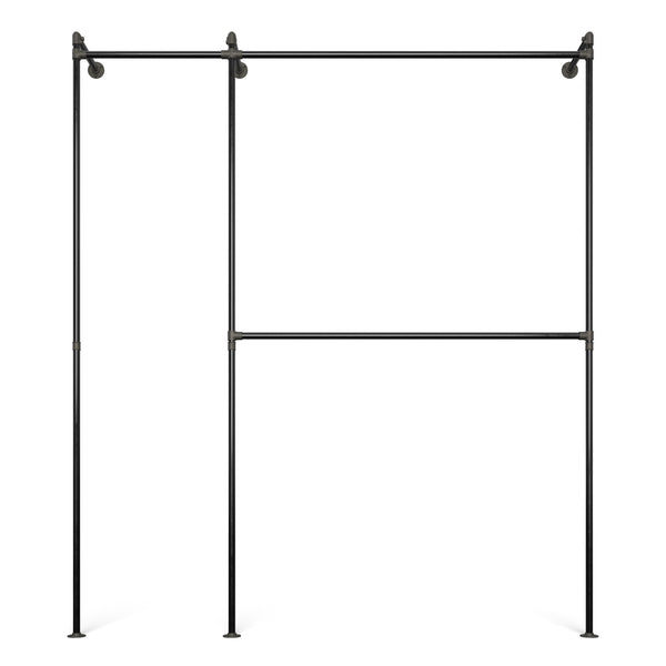 Original Walk-In 2 Reihen Kleiderstangensystem - (1 Stange / 2 Stangen)