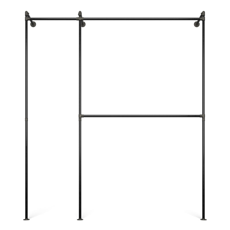 Original Walk-In 2 Reihen Kleiderstangensystem - (1 Stange / 2 Stangen)