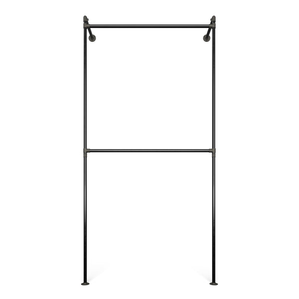 Original Walk-in 1 Reihe Kleiderständer mit doppelter Kleiderstange - (1 Stange / 2 Stangen)
