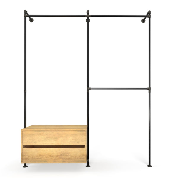 Original Walk-In 2 Reihen mit Kommode - (1 Stange + 1 Kommode / 2 Stangen)