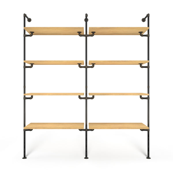 Original Walk-In 2 Reihen Kleiderstangensystem - (4 Regale / 4 Regale)