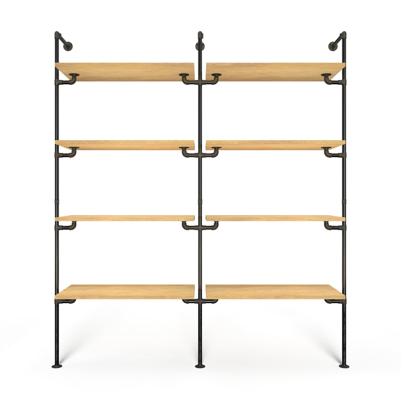 Original Walk-In 2 Reihen Kleiderstangensystem - (4 Regale / 4 Regale)
