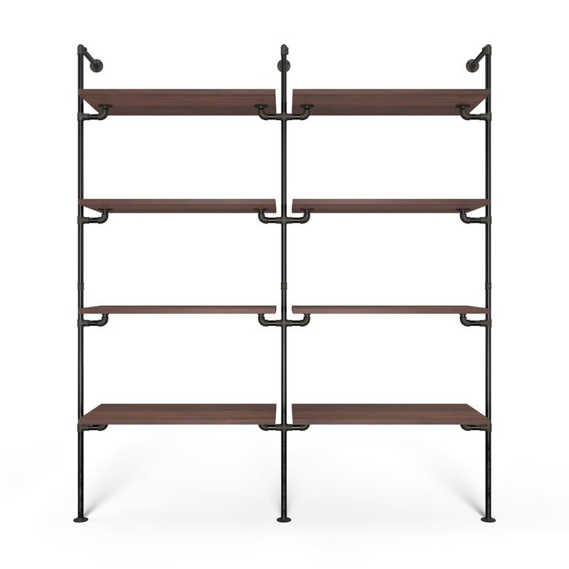 Original Walk-In 2 Reihen Kleiderstangensystem - (4 Regale / 4 Regale)