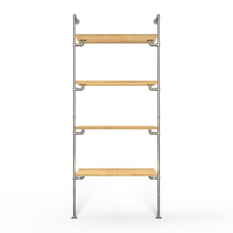 Original Walk-In 1 Reihe Kleiderstangensystem - (4 Regale)