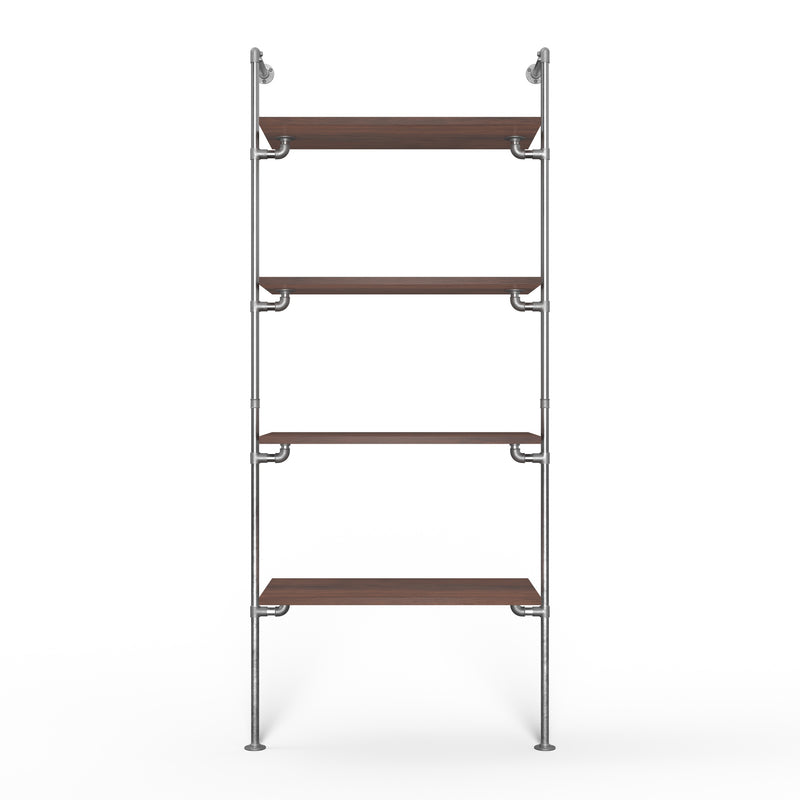 Original Walk-In 1 Reihe Kleiderstangensystem - (4 Regale)