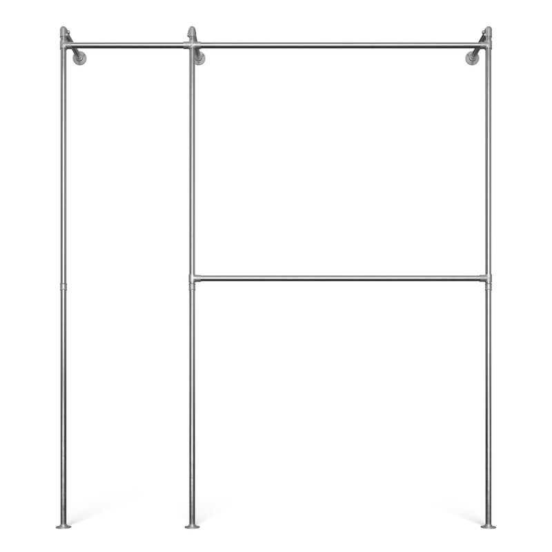 Original Walk-In 2 Reihen Kleiderstangensystem - (1 Stange / 2 Stangen)