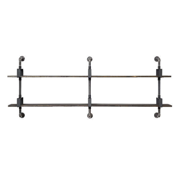 RackBuddy Shelfie - modular shelving system with 3 supports and two shelves