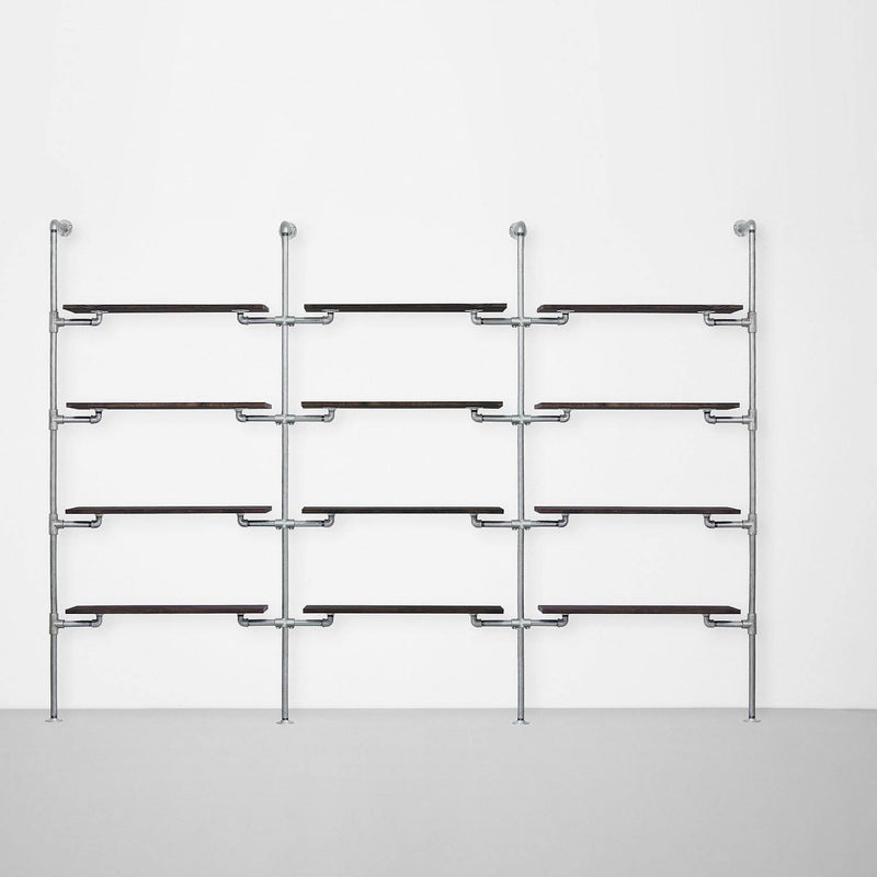 The Walk-In 3 Reihen Kleiderstangen System - (4 Regale / 4 Regale / 4 Regale) - The Walk-in | Rackbuddy.de